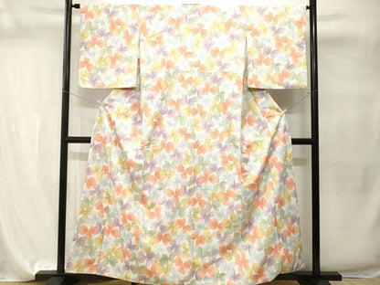 平和屋着物■小紋　花蝶文　洗える着物　CABI7809ev