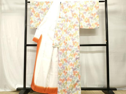 平和屋着物■小紋　花蝶文　洗える着物　CABI7809ev