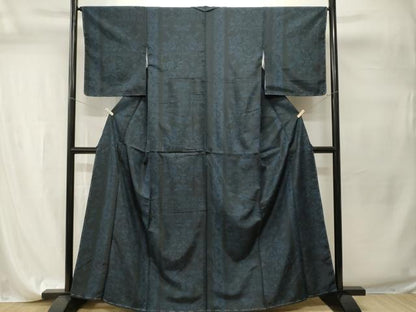 平和屋着物■小紋　向かい鳥更紗花文　洗える着物　CABI7814ev