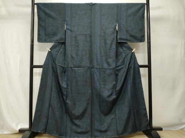 平和屋着物■小紋　向かい鳥更紗花文　洗える着物　CABI7814ev