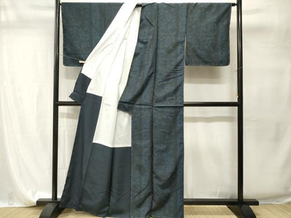 平和屋着物■小紋　向かい鳥更紗花文　洗える着物　CABI7814ev