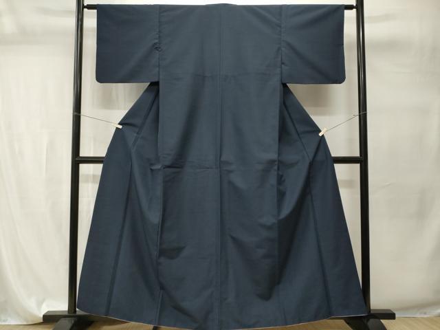 平和屋着物■色無地　藍鉄色　洗える着物　CABI7816ev