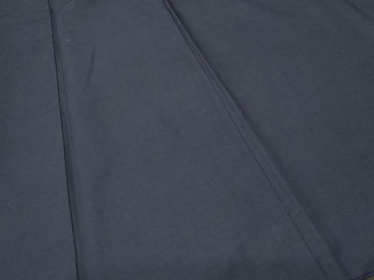平和屋着物■上質な色無地　紬地　鉄紺色　正絹　逸品　CABI7821ev