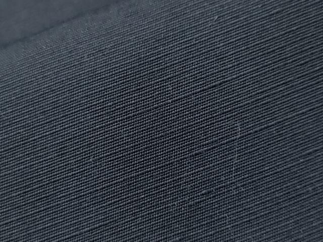 平和屋着物■上質な色無地　紬地　鉄紺色　正絹　逸品　CABI7821ev