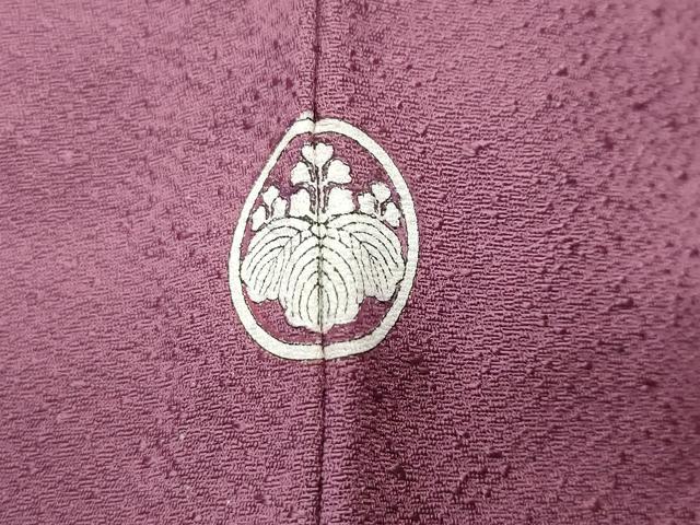 平和屋着物■上質な色無地　花菱地紋　京紫色　正絹　逸品　CABI7822ev