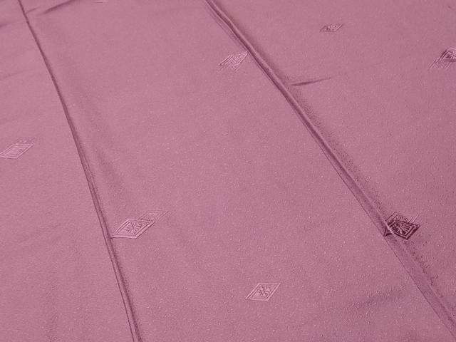 平和屋着物■上質な色無地　花菱地紋　京紫色　正絹　逸品　CABI7822ev