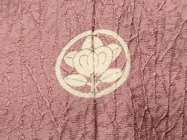 平和屋着物■上質な色無地　作家物　霞地紋　石竹色　正絹　逸品　CABI7824ev