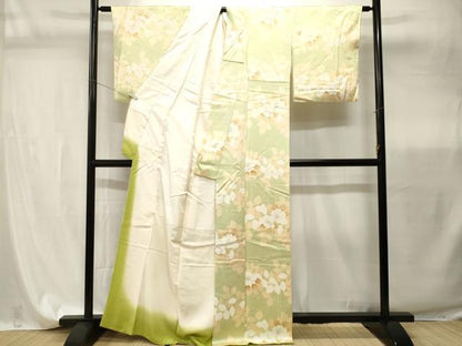 平和屋着物■上質な小紋　草花文　正絹　逸品　CABI7827ev