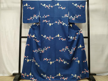 平和屋着物■上質な小紋　枝花文　正絹　逸品　未使用　CABI7830ev