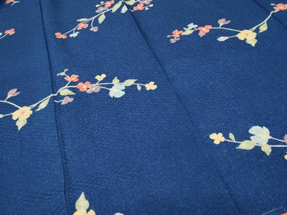 平和屋着物■上質な小紋　枝花文　正絹　逸品　未使用　CABI7830ev