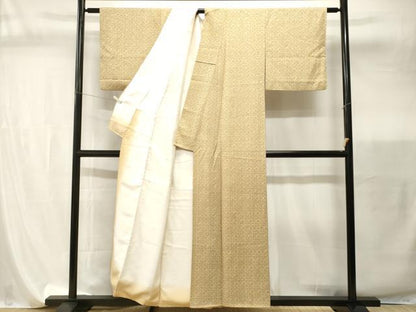 平和屋着物■上質な小紋　唐草花文　正絹　逸品　CABI7834ev