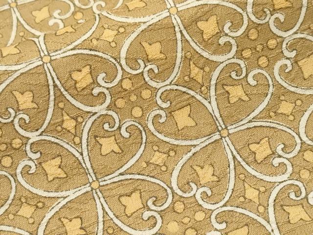 平和屋着物■上質な小紋　唐草花文　正絹　逸品　CABI7834ev