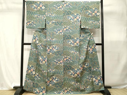 平和屋着物■上質な小紋　辻が花　正絹　逸品　CABI7839ev