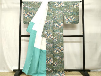 平和屋着物■上質な小紋　辻が花　正絹　逸品　CABI7839ev
