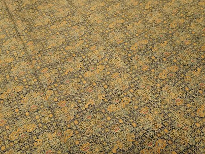 平和屋着物■上質な小紋　紬地　幾何学花文　正絹　逸品　CABI7843ev