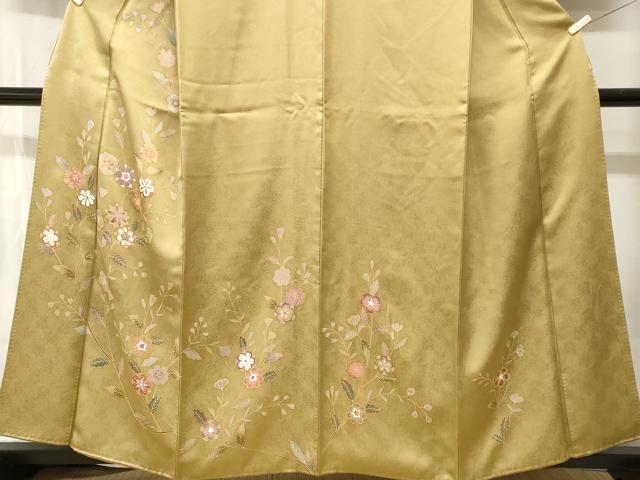 平和屋着物■訪問着　刺繍　枝花文　正絹　逸品　CABI7851ev