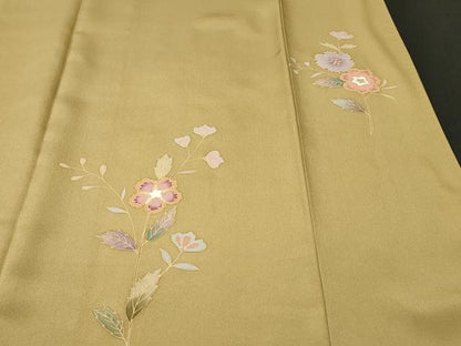 平和屋着物■訪問着　刺繍　枝花文　正絹　逸品　CABI7851ev