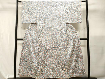 平和屋着物■上質な小紋　枝椿文　正絹　逸品　CABI7853ev