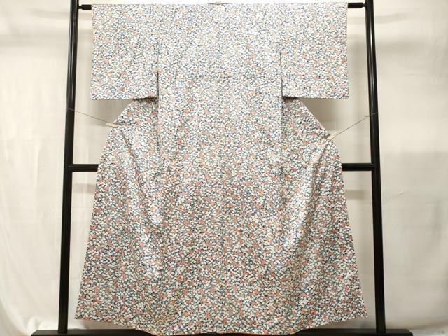 平和屋着物■上質な小紋　枝椿文　正絹　逸品　CABI7853ev