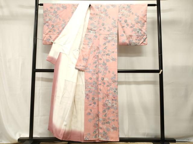 平和屋着物■上質な小紋　地紋起こし　吉祥枝花文　正絹　逸品　CABI7855ev