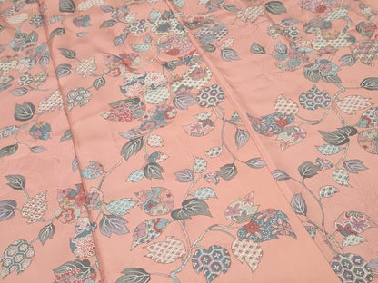 平和屋着物■上質な小紋　地紋起こし　吉祥枝花文　正絹　逸品　CABI7855ev