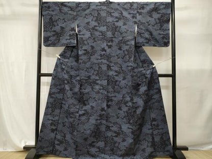 平和屋着物■上質な紬　雲取り樹林文　正絹　逸品　CABI7856ev