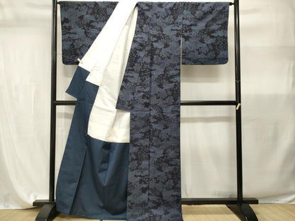 平和屋着物■上質な紬　雲取り樹林文　正絹　逸品　CABI7856ev