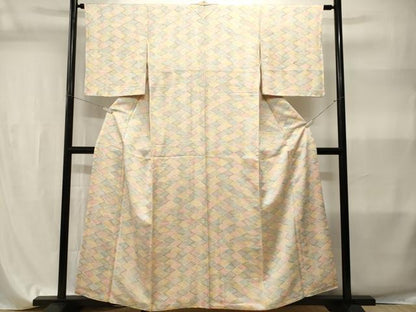 平和屋着物■上質な小紋　瓦文　正絹　逸品　CABI7859ev