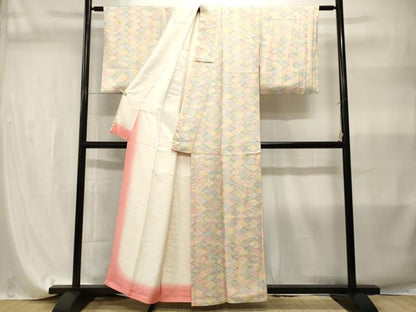 平和屋着物■上質な小紋　瓦文　正絹　逸品　CABI7859ev