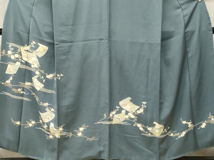 平和屋着物■訪問着　枝梅松短冊花蝶文　正絹　逸品　CABI7869ev