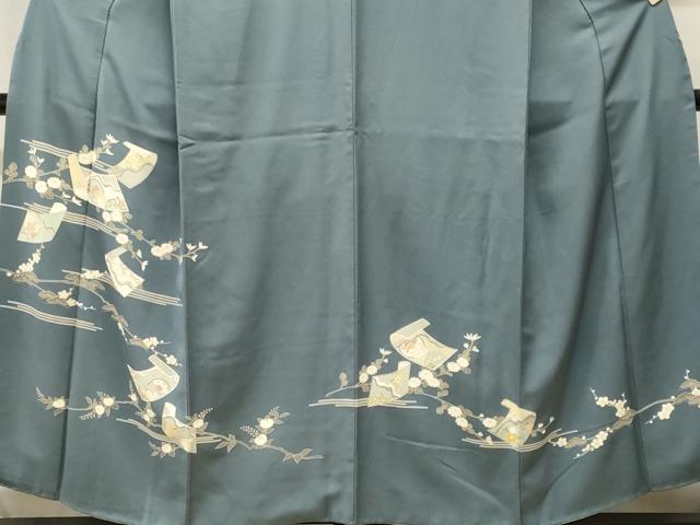 平和屋着物■訪問着　枝梅松短冊花蝶文　正絹　逸品　CABI7869ev