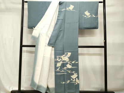 平和屋着物■訪問着　枝梅松短冊花蝶文　正絹　逸品　CABI7869ev