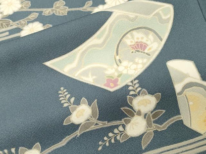 平和屋着物■訪問着　枝梅松短冊花蝶文　正絹　逸品　CABI7869ev
