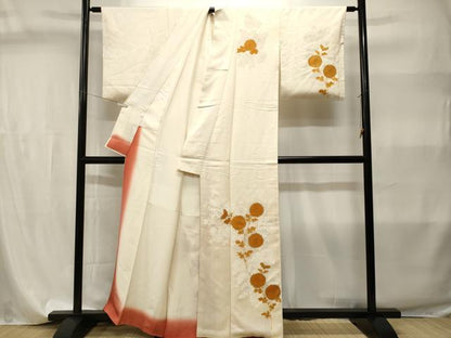 平和屋着物■訪問着　枝菊文　金銀彩　大丸扱い　正絹　逸品　CABI7890ev