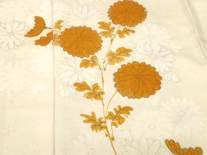 平和屋着物■訪問着　枝菊文　金銀彩　大丸扱い　正絹　逸品　CABI7890ev