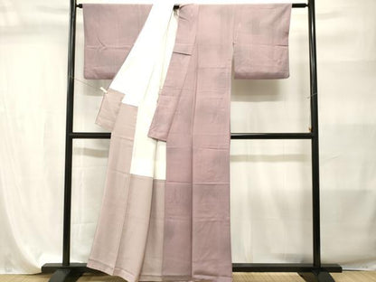 平和屋着物■上質な小紋　杢目文様　暈し染め　正絹　逸品　CABI7892ev