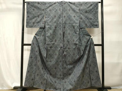 平和屋着物■本場大島紬　7マルキ　菱幾何学文　正絹　逸品　CABI7893ev
