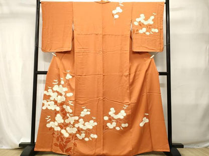 平和屋着物■訪問着　駒刺繍　枝菊文　金彩　正絹　逸品　CABI7900ev