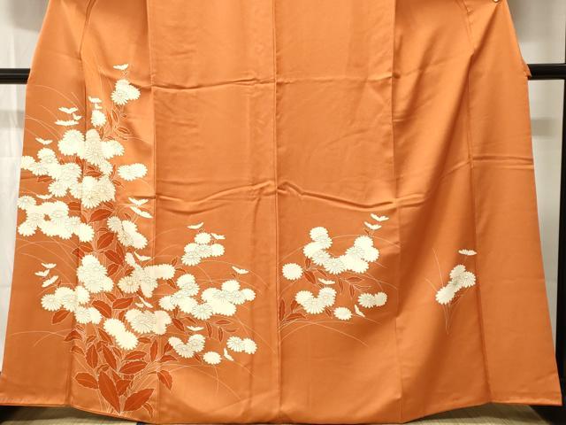 平和屋着物■訪問着　駒刺繍　枝菊文　金彩　正絹　逸品　CABI7900ev