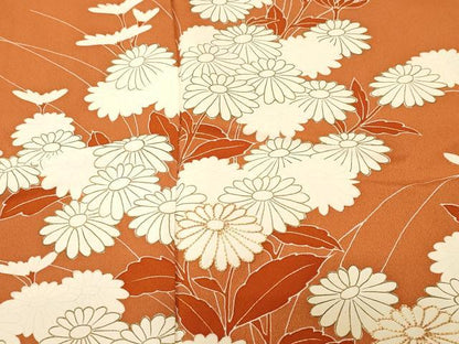 平和屋着物■訪問着　駒刺繍　枝菊文　金彩　正絹　逸品　CABI7900ev