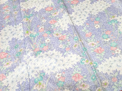 平和屋着物■小紋　楓草花文　洗える着物　CABI7906ev