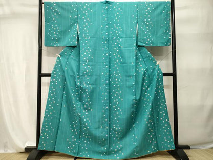 平和屋着物■小紋　水玉　洗える着物　CABI7909ev