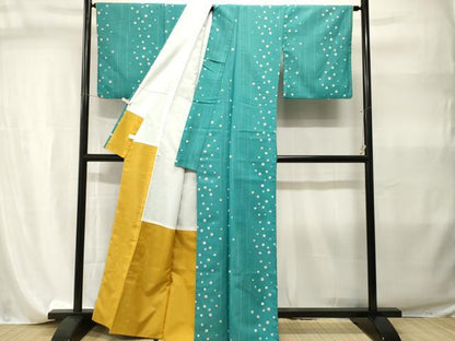 平和屋着物■小紋　水玉　洗える着物　CABI7909ev
