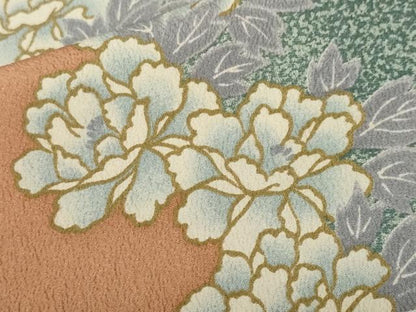 平和屋着物■小紋　草花間道　暈し染め　洗える着物　CABI7917ev
