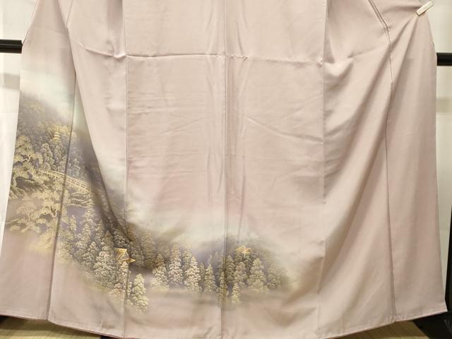 平和屋着物■訪問着　風景文　暈し染め　金彩　正絹　逸品　CABI7928ev
