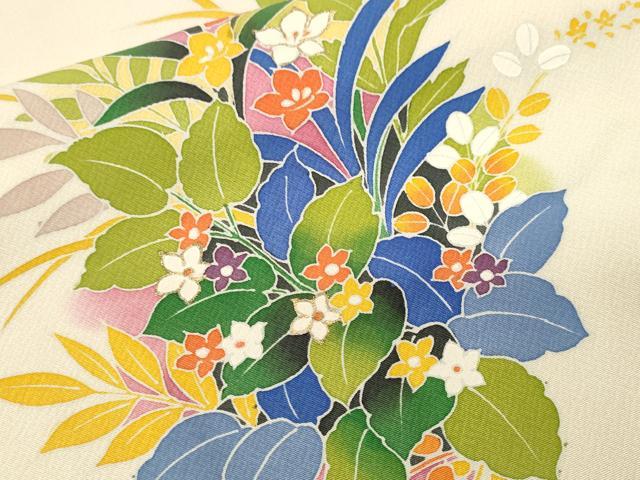 平和屋着物■訪問着　草花文　暈し染め　正絹　逸品　CABI7931ev