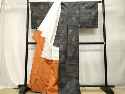 平和屋着物■本場大島紬　7マルキ　人物文　正絹　逸品　CABI7944ev