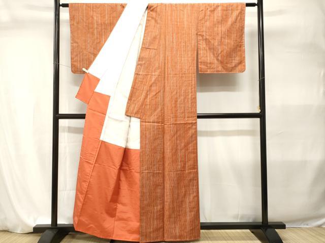 平和屋着物■上質な紬　霞文　正絹　逸品　CABI7953ev