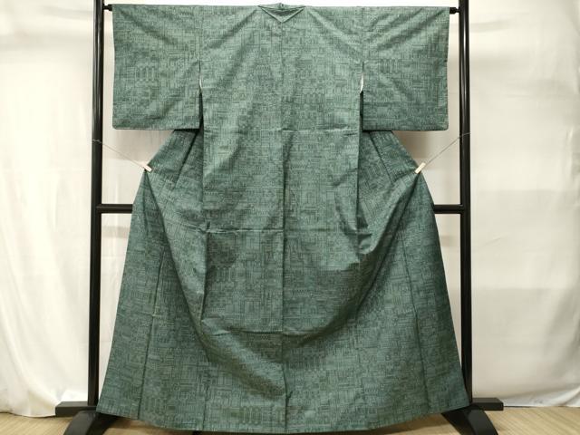 平和屋着物■本場大島紬　7マルキ　風景文　正絹　逸品　CABI7955ev