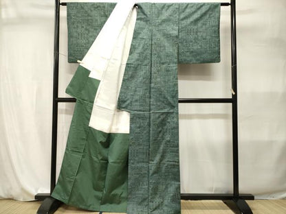 平和屋着物■本場大島紬　7マルキ　風景文　正絹　逸品　CABI7955ev